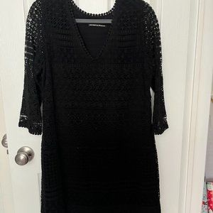 Scotch & Soda Black Cotton Crochet Dress